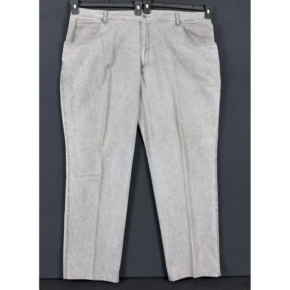LL Bean Tropic Weight Pant Men 46x32 Heritage Cotton Straight Sunwashed Gray NEW